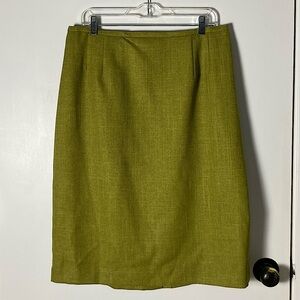 💫 Vintage Blacker Women by Stanley Blacker Green Woven Midi Skirt Size 16W